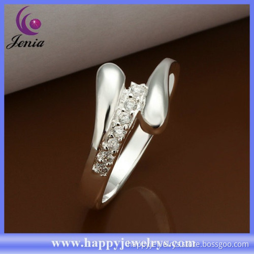 Best selling cheap price white zircon women value 925 silver ring for sale (CR320)
